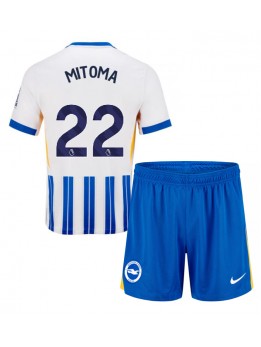 Brighton Kaoru Mitoma #22 Replika Hemmakläder Barn 2024-25 Kortärmad (+ byxor)